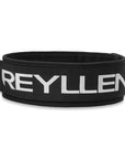 Reyllen GX 4" Nylon CrossFit Lifting Belt black strap logo view