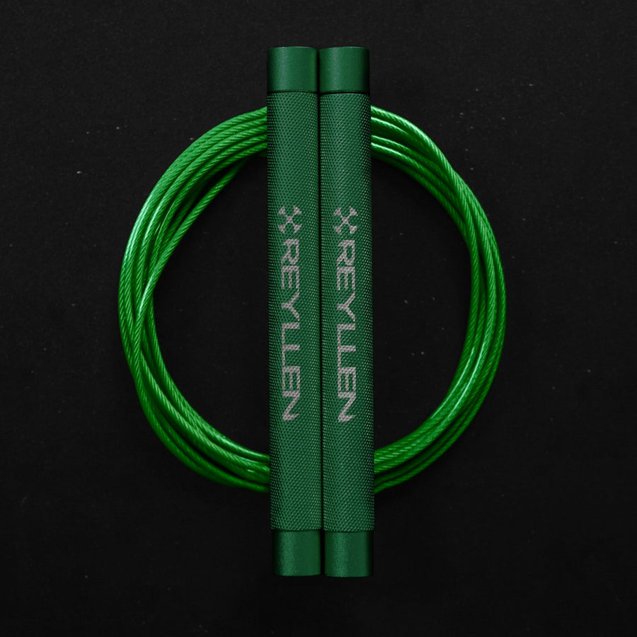 Reyllen Flare MX CrossFit Speed Skipping Jump Rope aluminium handles green and green pvc cable