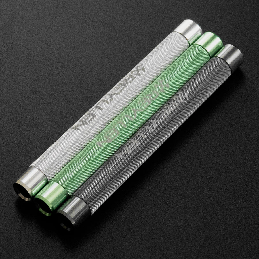Reyllen Flare PRO CrossFit Speed Skipping Jump Rope Aluminium Handles grey silver and green together