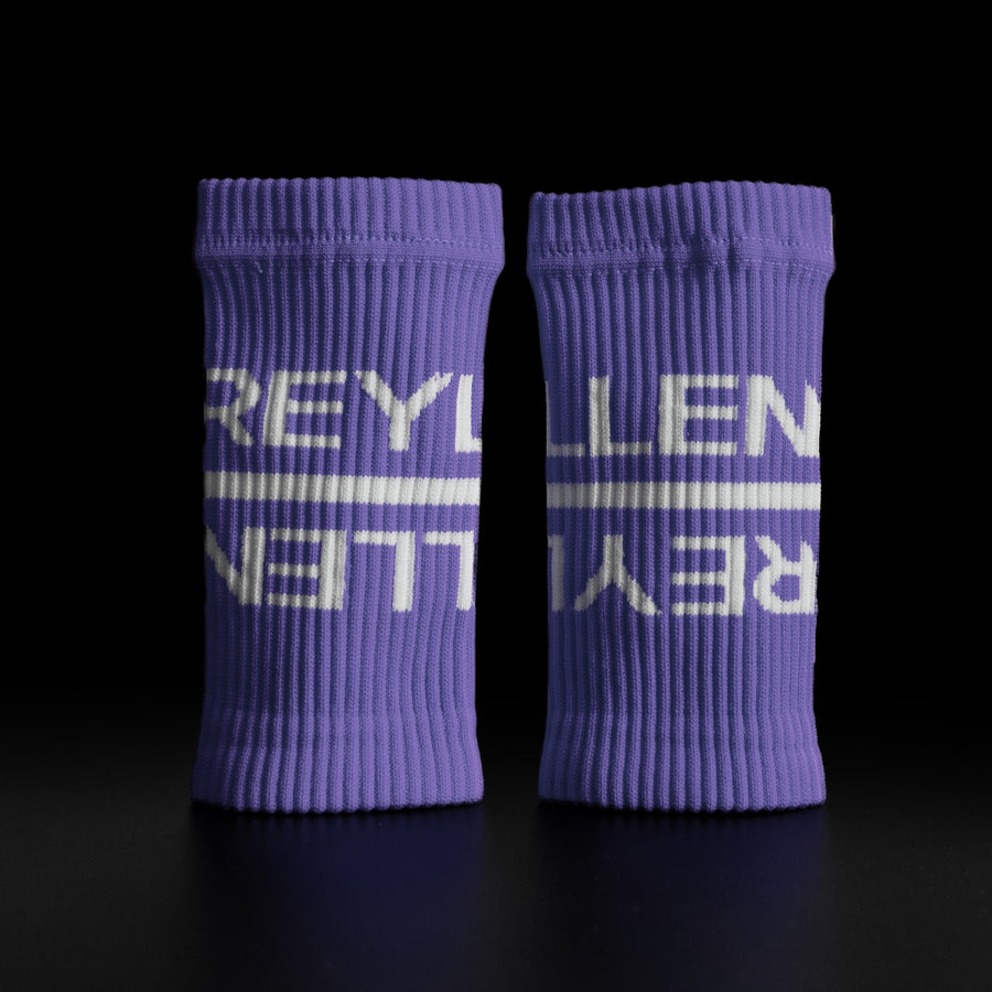 reyllen crossfit lifting sweat bands wrist bands purple pair