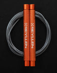 Reyllen Flare MX CrossFit Speed Skipping Jump Rope aluminium handles orange and grey pvc cable