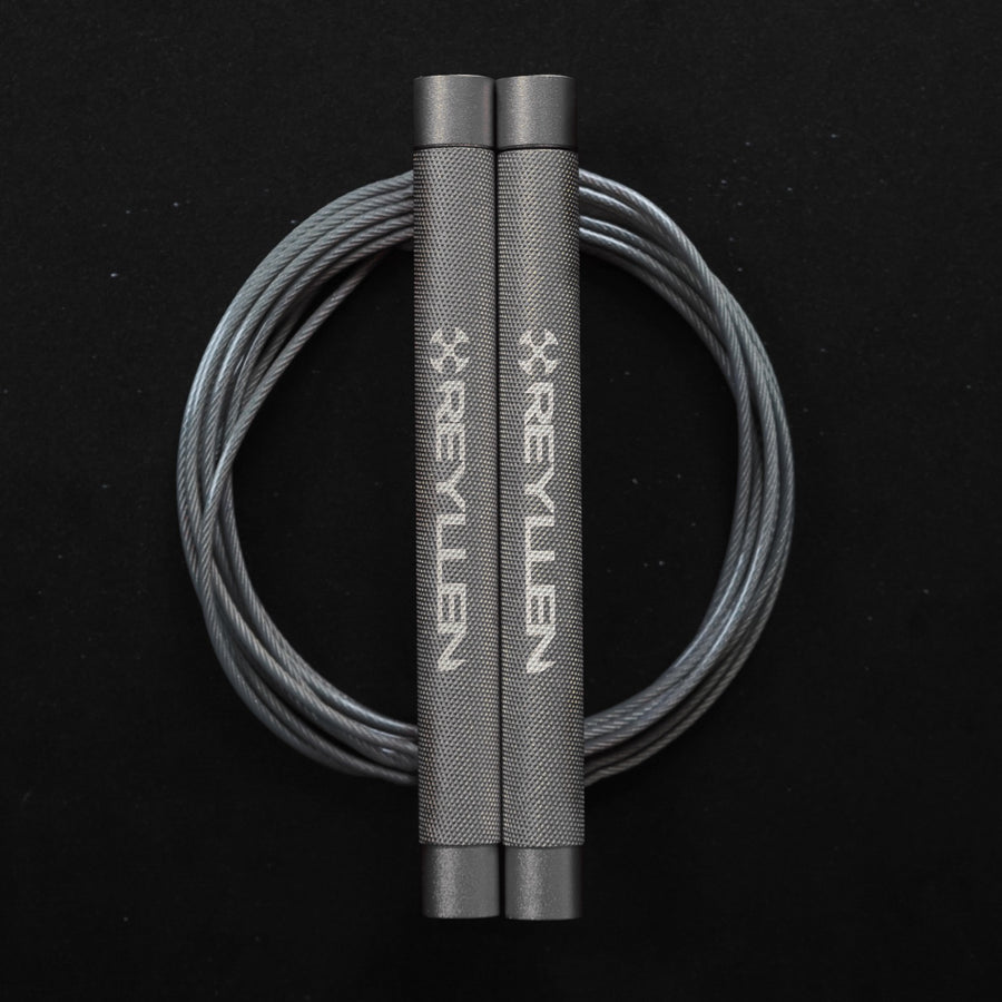 Reyllen Flare MX CrossFit Speed Skipping Jump Rope aluminium handles light grey and grey pvc cable