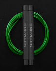 Reyllen Flare MX Speed Skipping Jump Rope aluminium handles dark grey and green pvc cable