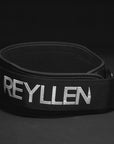 Reyllen X-Prime Crossfit foam core weightlifting belt 5" taper  black side view