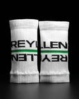 reyllen crossfit lifting sweat bands wrist bands white pair