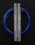 Reyllen Flare MX CrossFit Speed Skipping Jump Rope aluminium handles light grey and blue pvc cable