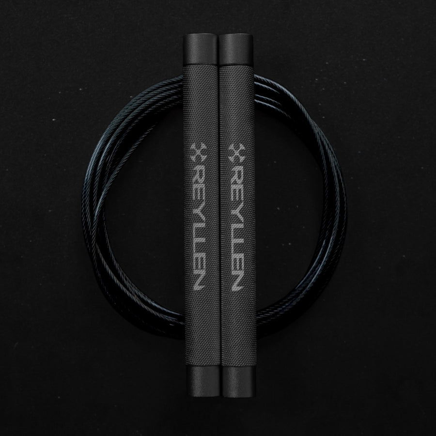 Reyllen Flare MX Speed Skipping Jump Rope aluminium handles dark grey and black pvc cable