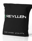 reyllen canvas cotton tote bag black front view