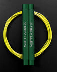 green and yellow nylon cable