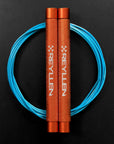 orange and blue nylon cable