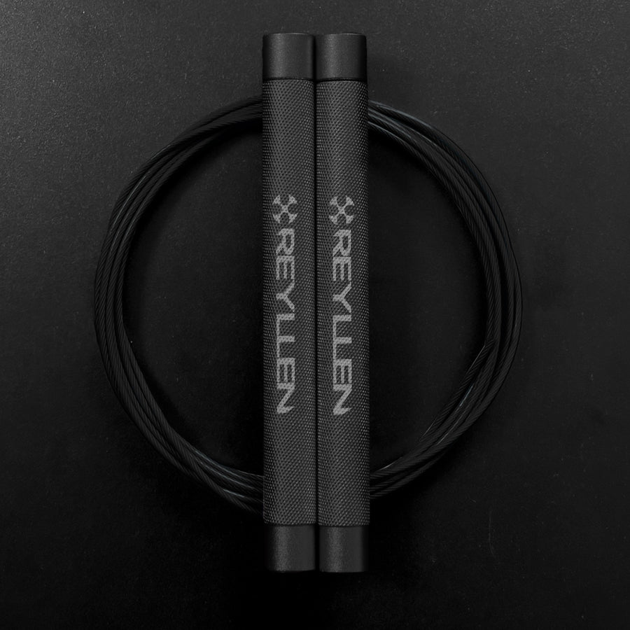 Reyllen Flare MX CrossFit Speed Skipping Jump Rope aluminium handles dark grey and black nylon cable