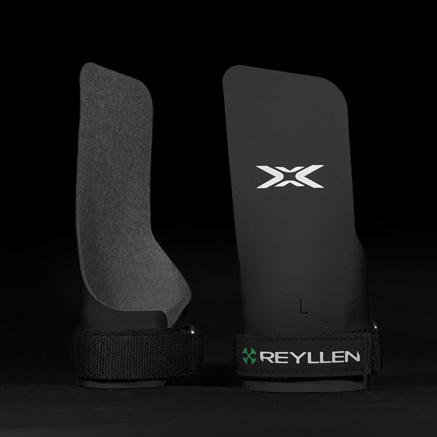 Reyllen Merlin X3 CrossFit Gymnastic Fingerless Hand Grips main profile black background