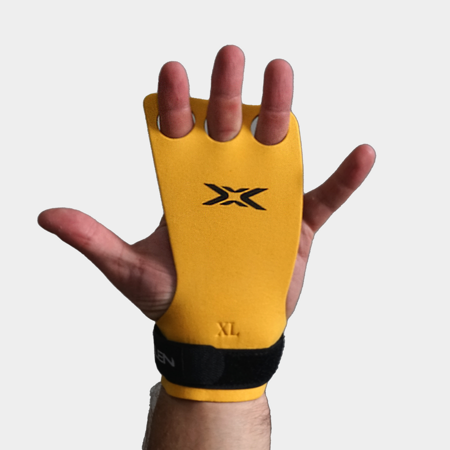 bumblebee X2 3-hole gymnastic crossfit hand grips worn on hand single