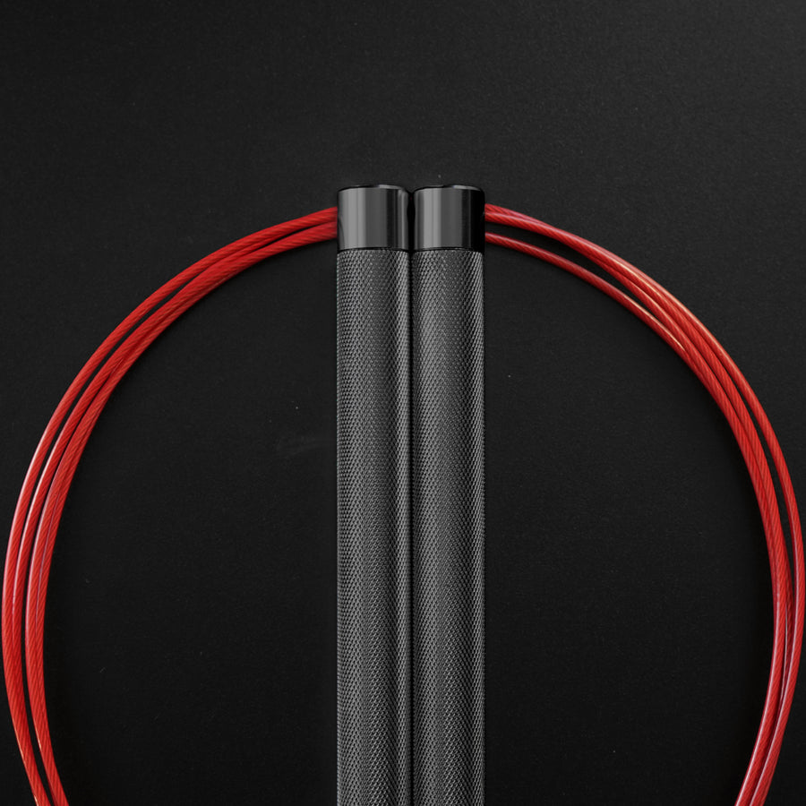 Reyllen Flare PRO CrossFit Speed Skipping Jump Rope Aluminium Handles grey and red nylon pro cable