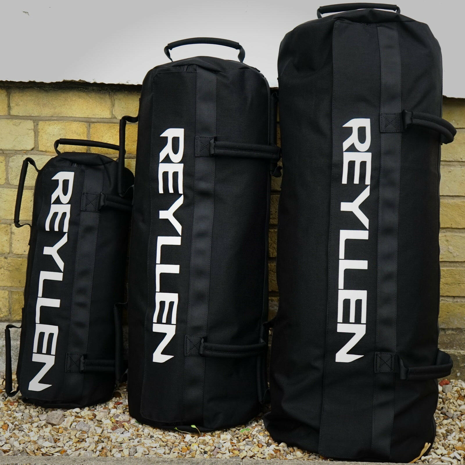 Reyllen Power Bag Sandbag  view of three sizes outdoor