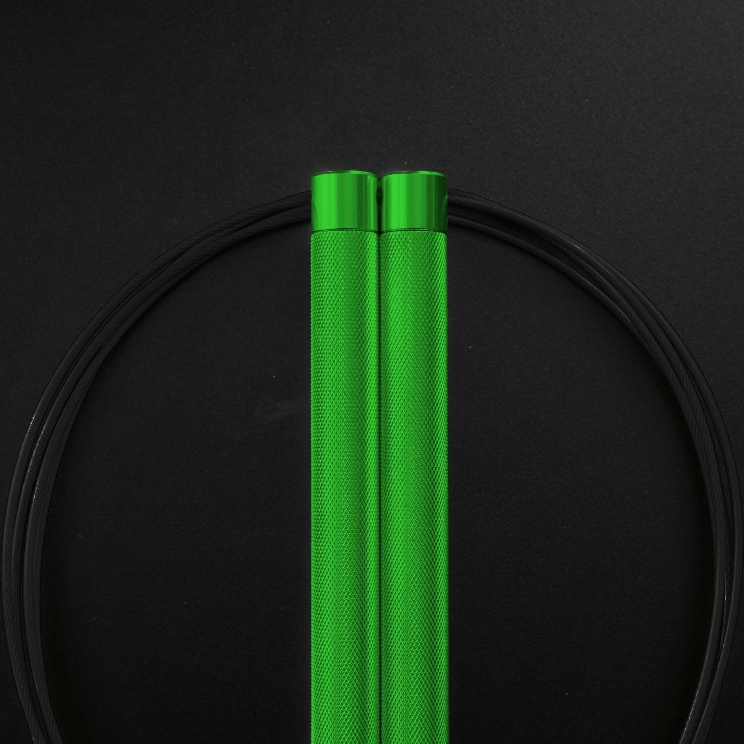 Reyllen Flare PRO CrossFit Speed Skipping Jump Rope Aluminium Handles green and black nylon pro cable