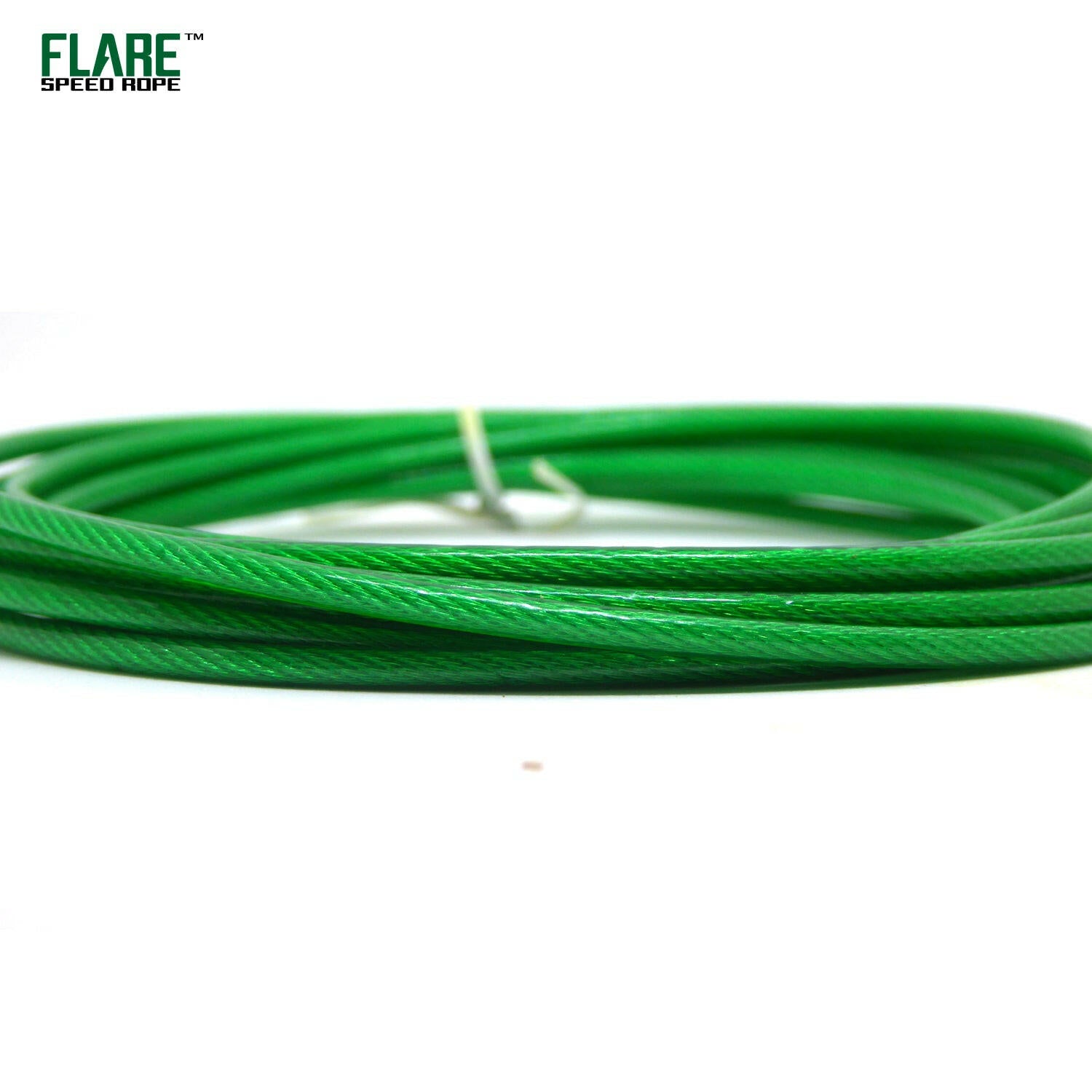 flare speed rope replacement skipping jump cable green pvc coated