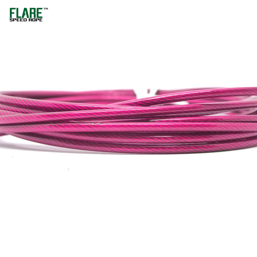 flare speed rope replacement skipping jump cable pink pvc coated
