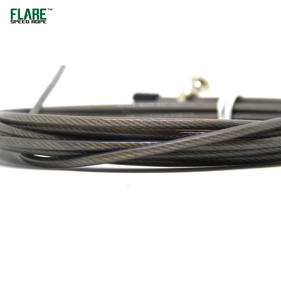 flare speed rope replacement skipping jump cable grey pvc coated