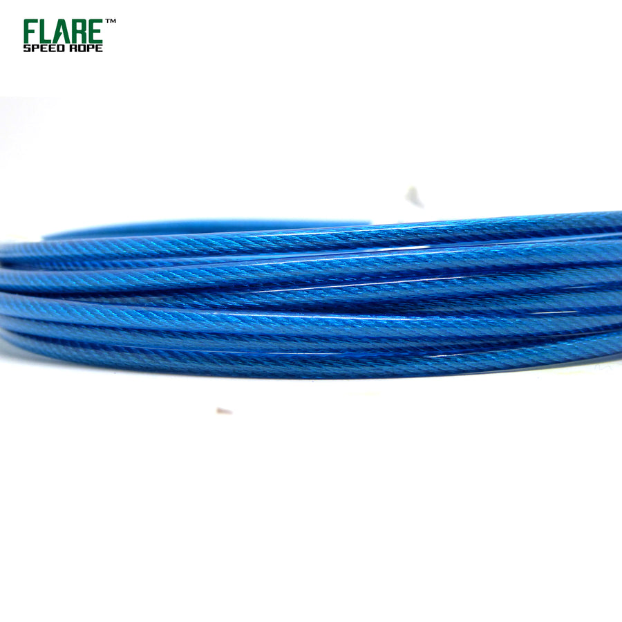 flare speed rope replacement skipping jump blue cable pvc coated