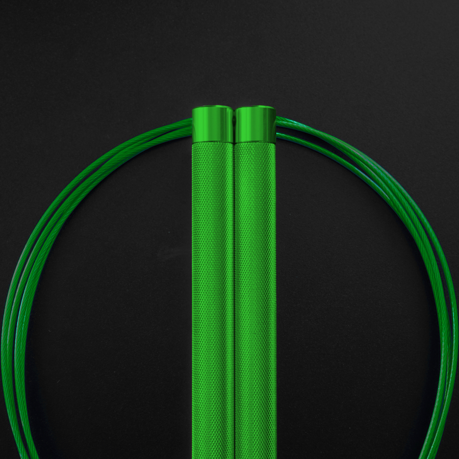 Reyllen Flare PRO CrossFit Speed Skipping Jump Rope Aluminium Handles green and green nylon pro cable
