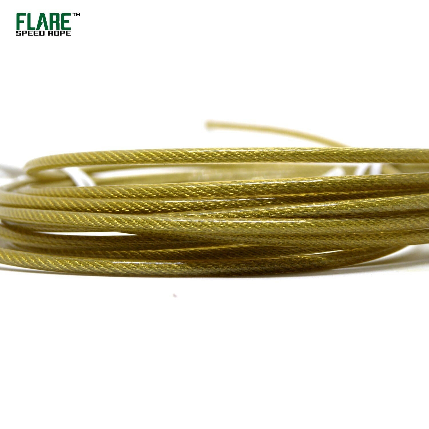 flare speed rope replacement skipping jump cable gold pvc coated