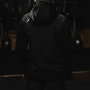 Reyllen Soft Shell Jacket Unisex Polyester Fleece Hood worn by woman back view
