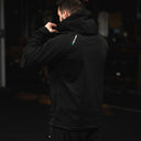 Reyllen Soft Shell Jacket Unisex Polyester Fleece Hood  worn by man back view